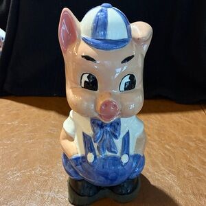 Vintage ceramic Porky the Pig bank